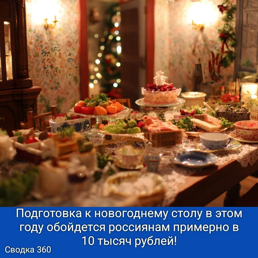 Подготовка к новогоднему столу в этом году обойдется россиянам примерно в 10 тысяч рублей!